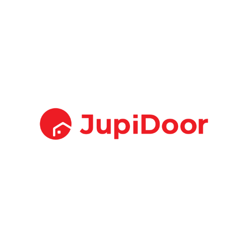 Jupidoor logo brighter red